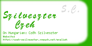 szilveszter czeh business card
